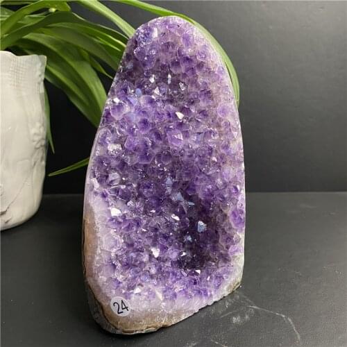 High QualityNatural Purple Amethyst Hole CathedralQuartz Crystal Cluster Specimen From Brazil