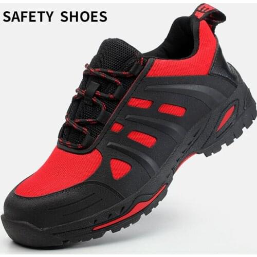 Plus size protection shoes breathable smash proof stab proof mountaineering shoes light breathable casual safety shoes