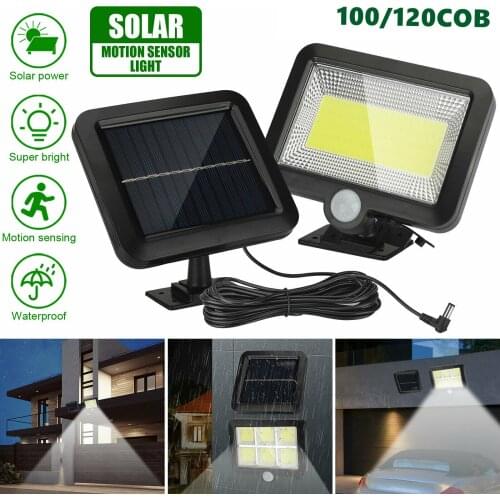 120COB LED Solar Wall Light PIR Motion Sensor Outdoor Waterproof Garden Solar Power Lights For Street Path Outdoor Wall Lamp