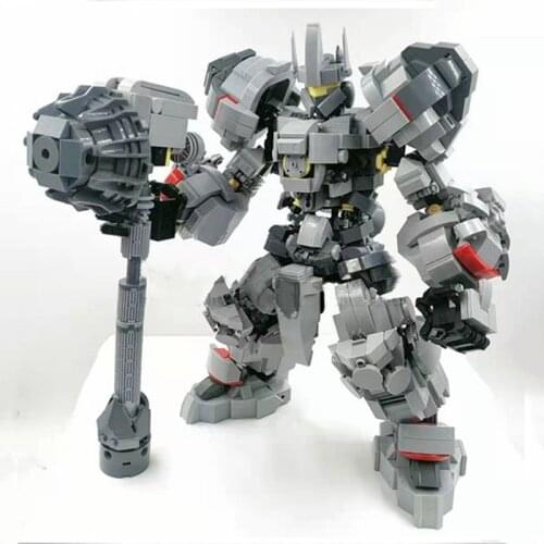 1333Pcs 28cm MOC Mecha Model DIY STEM Small Particle Building Blocks Educational Toy Gifts