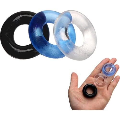 3 pcs/set Penis Ring Chastity Cock Ring Penis Sleeve Delay Ejaculation Silicone Sex toys for Men Male Sex Products