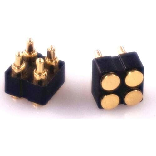 50pcs Spring Loaded Pogo Pin Dual Row 4 Pin 2.54 mm Grid Height 3.0 3.5 4.0 4.5 5.0 5.5 6.0 6.5 7 8 9 10 12 14 16 16.5 mm SMT