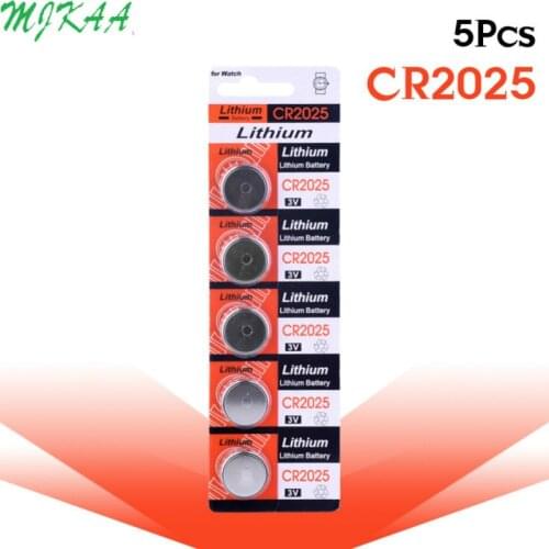 5pcs/pack CR2025 3V Lithium Coin Cells Button Battery BR2025 DL2025 KCR2025 2025 L12 EE6226