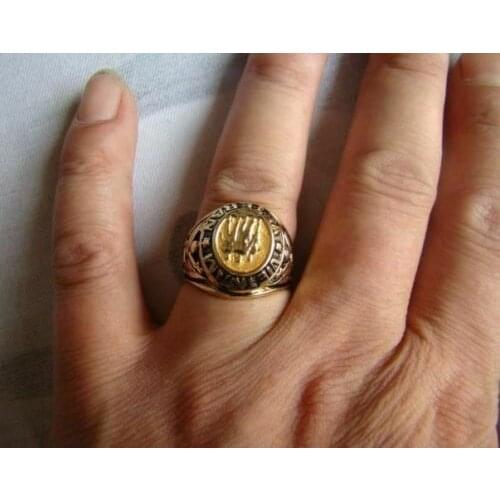 Ww2 US ARMY VIETNAM VETERAN THREE SOLDIERS SILHOUETTE RETRO HONOR RING SIZE 10 WORLD WAR II SOLDIER MILITARY