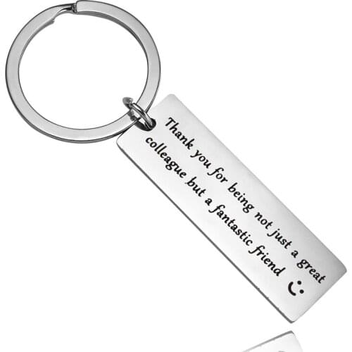 Stainless Steel Coworker Keychain Colleague Gift Thank You for Being Not Just a Great Colleague But a Fantastic Friend Key Chain