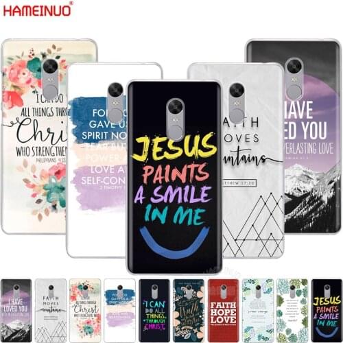 Christian inspiration bible quotes verse jesus Cover phone Case for Xiaomi redmi 5 4 1 1s 2 3 3s pro PLUS redmi note 4 4X 4A 5A