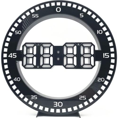 3D LED Wall Clock Modern Design Digital Table Clock Alarm Nightlight Saat Reloj De Pared Watch For Home Living Room Decoration