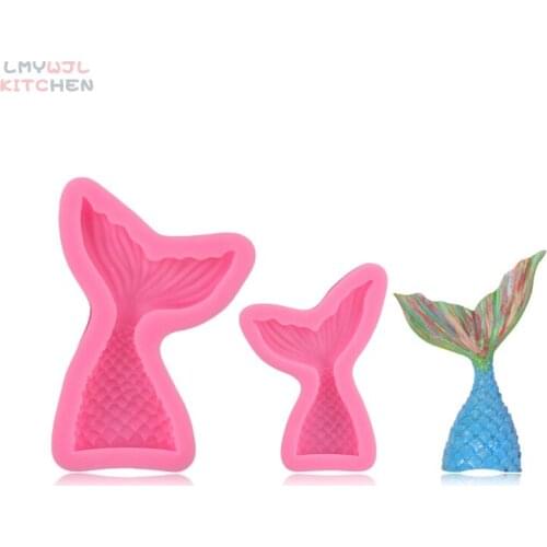 DIY Mermaid Tail Mould 3D Marine Creature Shell Conch Mould Western Food Cake Decoration Tool Epoxy Resin Mould