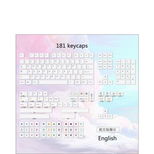 NP profile Dyesub PBT keycaps Korean Japanese Russian printing keycap 68 84 96 108 layouts