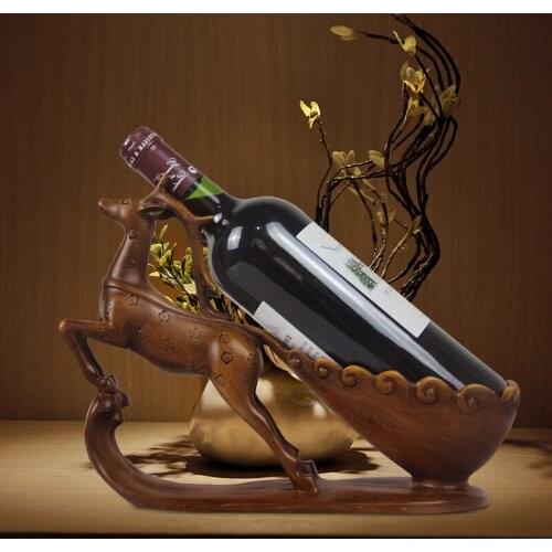 Creative wine rack decoration Resin plum deer craft wine rack Living room decoration ornament European wine rack
