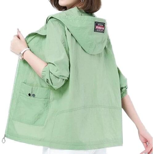 High-Grade Breathable Sunscreen Clothing Women 2021 New Summer Female Jacket Large Size Anti-Ultraviolet Thin Section Lady Coat