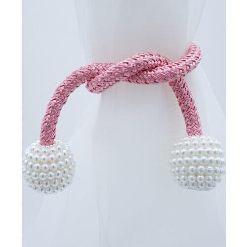 1Pair Pearl Magnetic Curtain Clip Curtain Holders Tieback Buckle Clips Hanging Ball Buckle Tie Back Accessories Home Decor