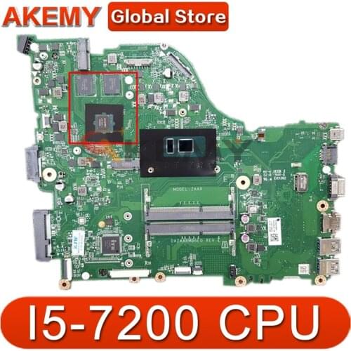 Dazaarmb6e0 rev: e zaar I5-7200 cpu ddr3 mx130 motherboard For ACER aspire E5-576 E5-576G 100% Test Ok Mainboard