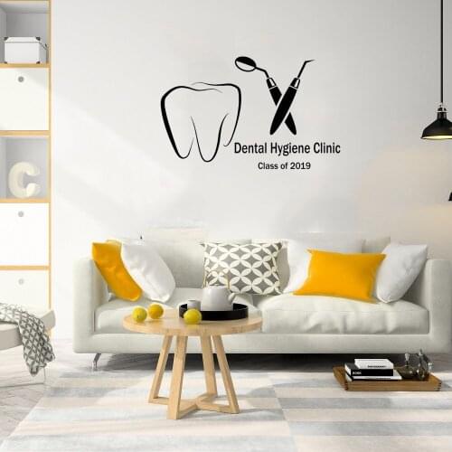 Dental Hygiene Clinic Wall Sticker Cute Teeth Wall Decal For Dentist Hospital Clinic Vinyl Revocable Art Mural DW10711