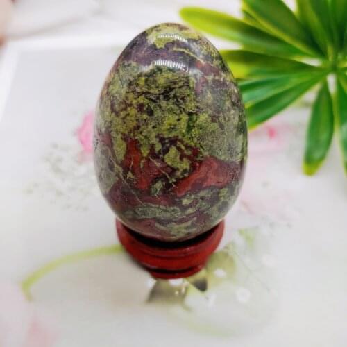 Natural The dragon blood stone Crystal Egg Collection Reiki Healing