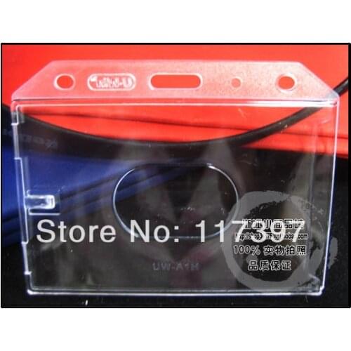 Wholesales Horizontal Plastic Transparent id card holder Rigid Credit Card Holder 50 pcs /LOT