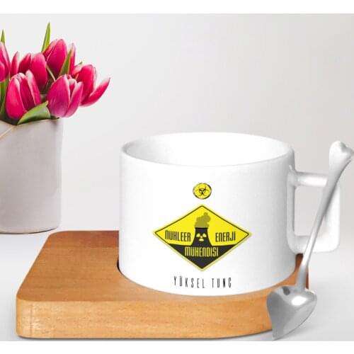 Personalized Professional Nuclear Engineer Wood Altlıklı Ceramic Cup