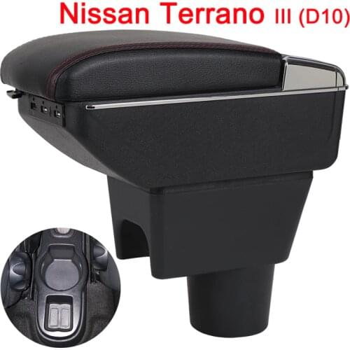 For Nissan Terrano 3 armrest box universal car BRV center console caja modification accessories double raised with USB