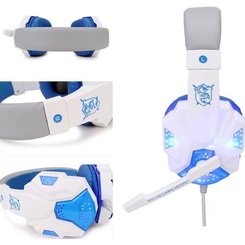 3.5mm Wired Gaming Headset HD Noise Cancelling Headphone Portable Video Gaming Adjustable headband Earphone With Microphone