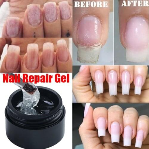 5ml Clear Nail Fiber UV Gel Extension Tips Gel Building Varnish Acrylic Soak Off Repairing Broken Nail Gel Manicure Glue
