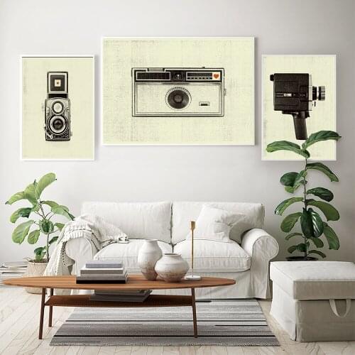 Retro Vintage Camera Love Canvas Art Print Nordic Posters And Prints Painting Heart Cassette Tape Home Decoration Wall Pictures
