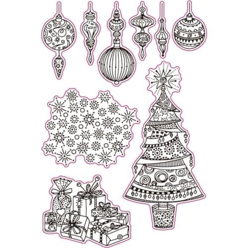 Christmas tree Transparent Clear Silicone Stamp/Seal for DIY scrapbooking/photo album Decorative clear stamp sheets A1268