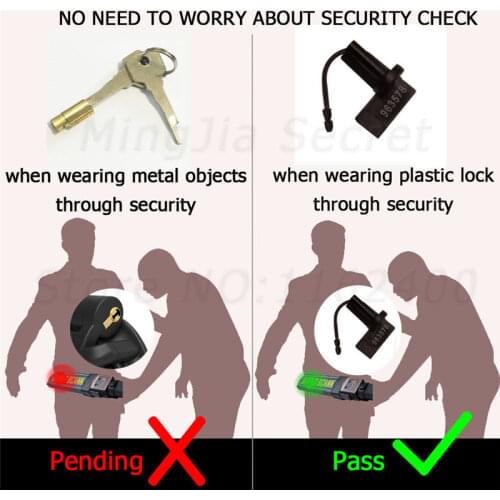 New Design Air Lock Pin For Cobra Cock Cage with 5pcs Plastic One-time Code Lock Chastity Device Accessories Lock Sex Toys