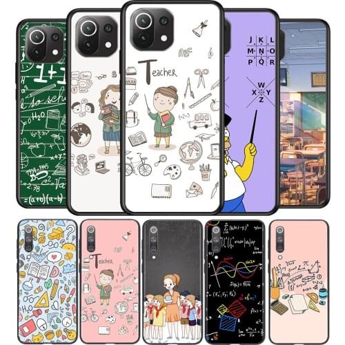 Cute Profession Teacher Silicone Cover For Xiaomi Mi Note 11 11T 11i 10i 10T 10 9 9T 9 SE Lite Pro Ultra Phone Case
