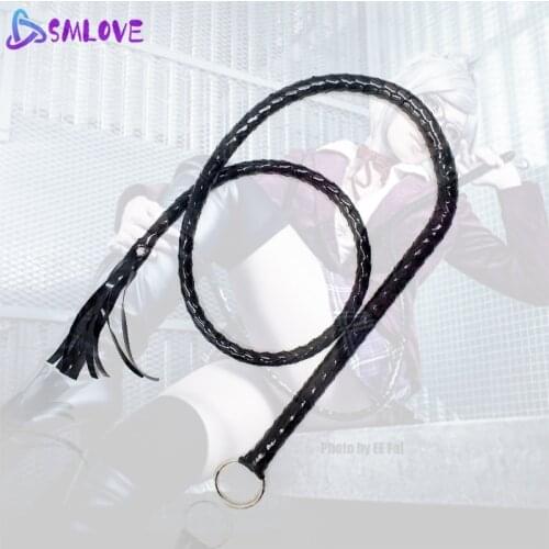 SMLOVE Handwoven Whip Boutique Patent Leather Whip Sex Product For Couple Bdsm Lash Fetish Flogger Sex Toys For Women Slave Game