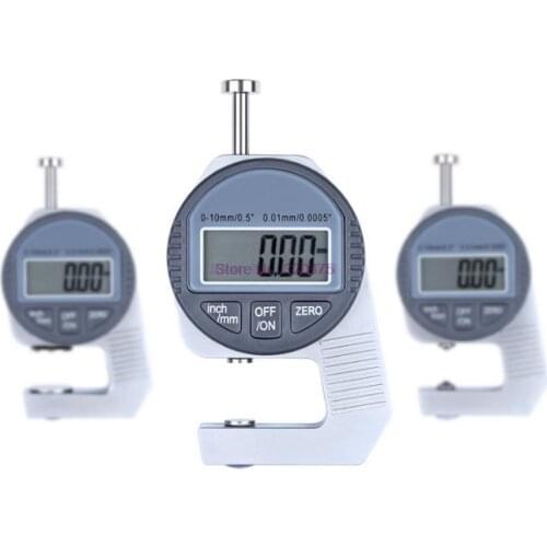 10pcs 0.01mm Digital Thickness Gauge Large LCD Pocket 0.0005" 10mm Digital Dial Indicator Thickness Meter Sponge Steel Sheet