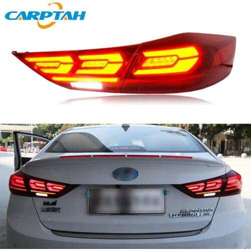 Car Styling Tail Lights Taillight For Hyundai Elantra 2016 - 2020 Rear Lamp DRL + Dynamic Turn Signal + Reverse + Brake LED