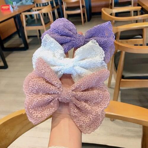 Hot Popular Designs Lace Hair Clips For Girls Sweet Elegant Lace Barrettes Butterfly Bow Knot Hairpins Accessories For Women