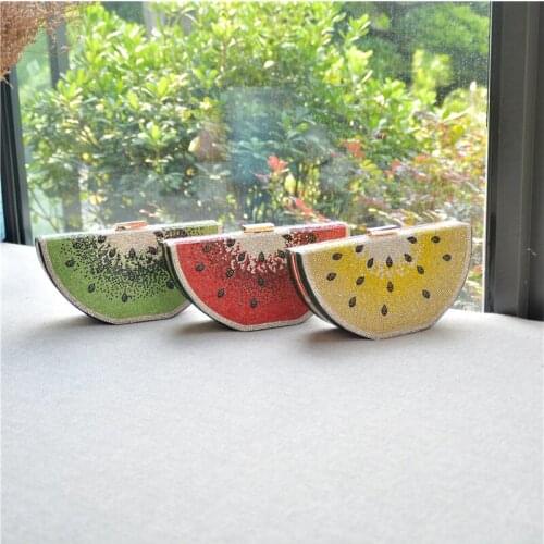 Bag For Women New Fashion Watermelon Crystal Bag American Style Evening Bag Personality Clutch Wallet Cocktail Rhinestone Bag