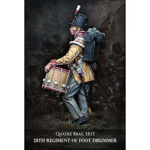 1/24 Scale 7.5cm Unpainted Resin Figure 28th regiment of foot drummer collection figure
