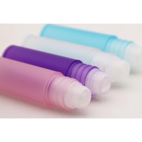 1pcs Roll On Plastic Bottles For Essential Oil Perfume Small Roller Vial Container Travel Test Sample Bottle 3ml 5ml 8ml 10ml