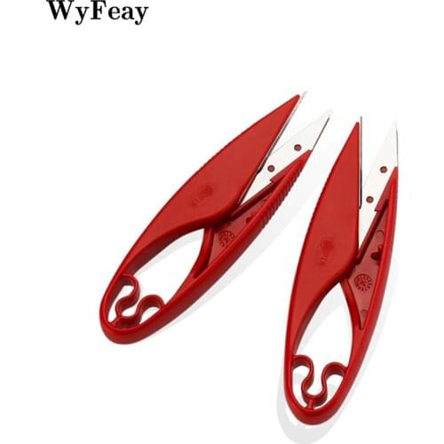 1pcs Plastic Handle Sewing Scissors Yarn Thread scissors Embroidery Cross-stitch Cutter Cutter U Shape Scissor DIY Supplies Tool