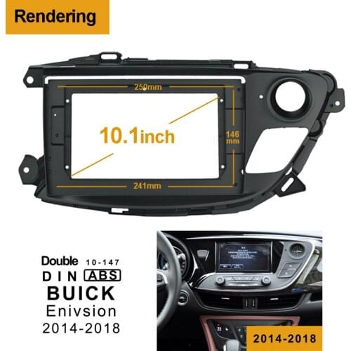 2/1DIN Car CD DVD Frame Audio Fitting Adaptor Dash Trim Facia Panel 10.1inch For BUICK ENVISION 2014-18 Double Din Radio Player