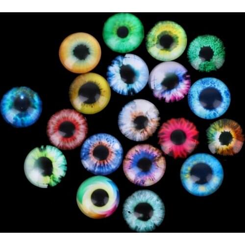 20Pcs Glass Dolls Eye DIY Handcraft Animal Eyes Jewelry Accessories 10/16/20mm R9JD