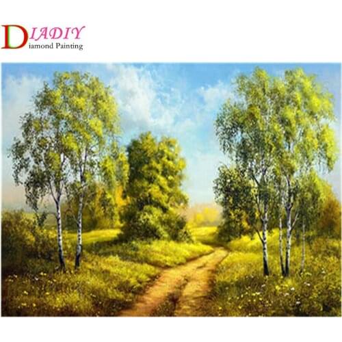 Diamond Embroidery Sale Landscape Cross Stitch Mosaic Tree 5D DIY Full Square Diamond Painting Kit Needlework Crafts