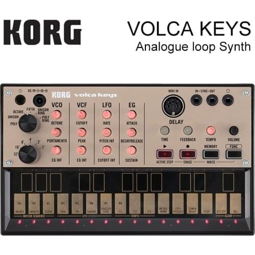 Korg Volca Keys Analog Synthesizer Polyphonic Analog Sound Engine and Loop Sequencer Introductory Synthesizer