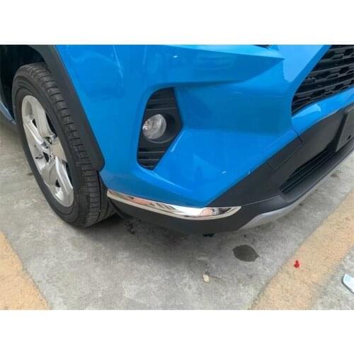 Car Exterior Front Bumper Corner Protector Cover Trims Stickers For Toyota RAV4 RAV 4 2019 2020 Car-Styling Accssories 2pcs/set