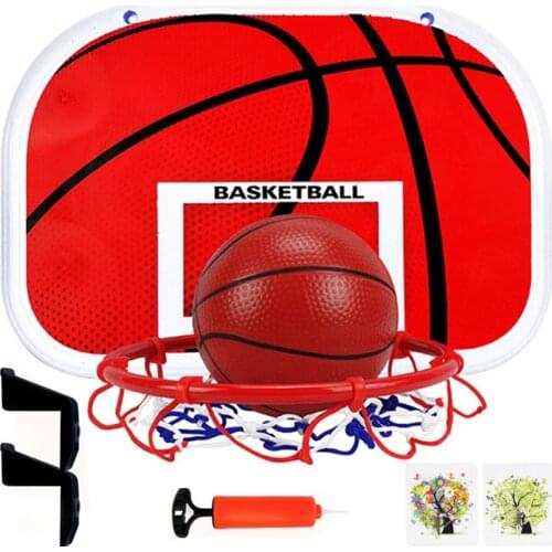 Kids Adults Outdoor Indoor Basketball Backboard Metal Rim Ball Stand Drill-free Wall Mounted Sticky Hook Window Door Sports Game
