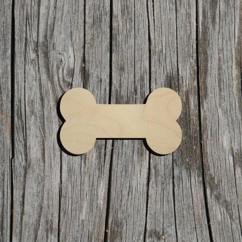 Wood Cutout Shapes Dog Bone Shape - Multiple Sizes - Laser Cut Unfinished
