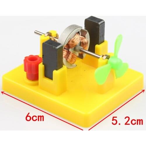 Kids DIY Mini Motor Model w/ Fan Toy Physics Electrical Experiment Educational Toy Learning Aids Student School Supplies