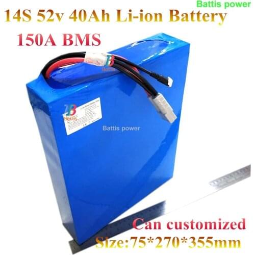150A BMS 14S 52v 40Ah 50Ah li-ion battery electric surfboard jet board life foil efoil hydrofoil fliteboard 7kw 6kw 5kw motor