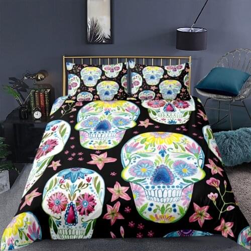 Fantasy Skull Bedding Set Skeleton Cool Fashoin 3D Print Comforter Luxury Queen King Single Duvet Cover Set Home Textile Decor