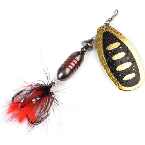 FTK INDI Spinner Bait 17.5g With Feather Treble Hook Metal Fishing Lures Arttificial Hard Bait Spoon Lure Wobblers Pike Tackle