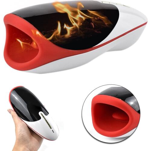 Deep Throat Male Masturbator Electric Heating Blowjob Sucking Machine G-spot Vibrator for Man Oral Masturbator Sex Toy for Men