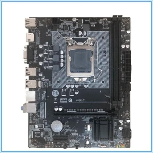 H61M-S1 New desktop motherboard LGA1155 mainboard DDR3 Supports I3 I5 I7 CPU PC mainboard