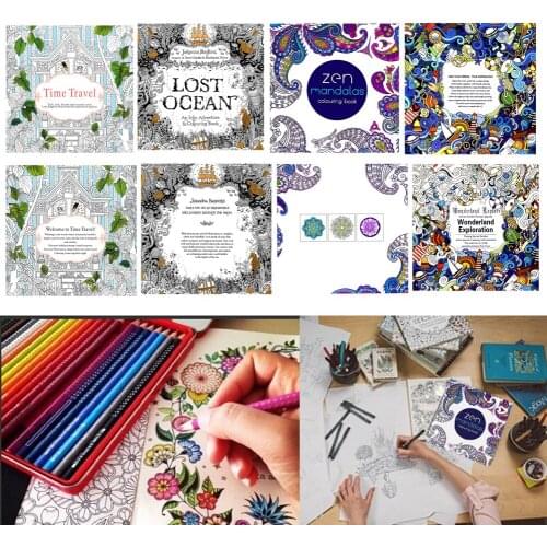 Livre pour enfants Graffiti Coloring Book Peinture English Books Zen Mandalas D08A